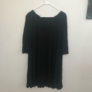 A line short black dress